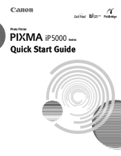 Canon PIXMA iP5000 iP5000 Quick Start Guide