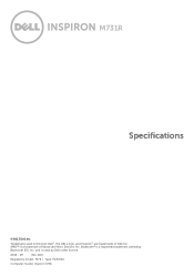Dell Inspiron M731R Inspiron 17 M731R Specifications (Accessibility Compliant)