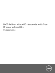 Dell Wyse 5060 BIOS Add-on with AMD microcode to fix Side Channel Vulnerability Release Notes