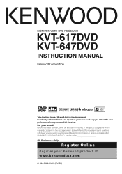 Kenwood KVT 617DVD Instruction Manual