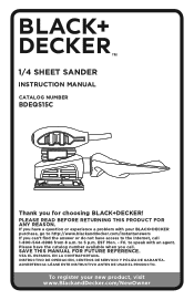 Black & Decker BDEQS15C Instruction Manual