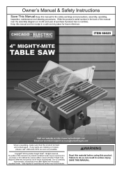 Harbor Freight Tools 68829 User Manual