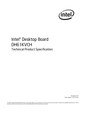 Intel DH61KVCH Technical Product Specification