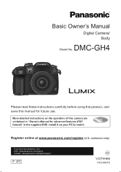 Panasonic DMC-GH4-YAGH DMC-GH4-YAGH Owner's Manual (English)