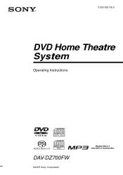 Sony DAVDZ700FW User Manual