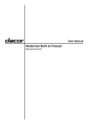 Dacor DRZ36 Use and Care Manual