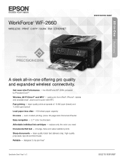 Epson WorkForce WF-2660 Product Specifications