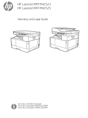 HP LaserJet MFP M42523 Warranty and Legal Guide