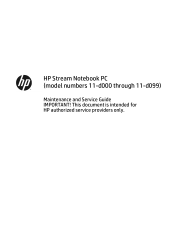 HP Stream Notebook - 11-d010nr HP Stream Notebook PC (model numbers 11-d000 through 11-d099)