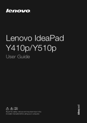 Lenovo Y410P Laptop User Guide - IdeaPad Y410p, Y510p