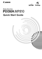 Canon PIXMA MP810 Quick Start Guide