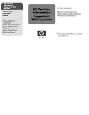 HP 7855 HP Pavilion PCs - Important Web Updates (English)