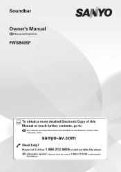 Sanyo FWSB405F Owners Manual