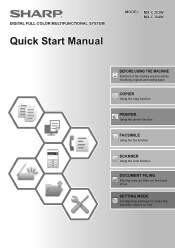 Sharp MX-C303WH MX-C303W | MX-C304W Quick Start Manual