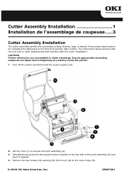 Oki X400 X400 Cutter Assembly Instructions (English, Fran栩s)