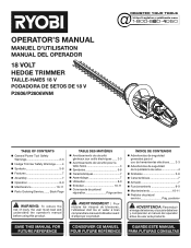 Ryobi P2606BTLVNM Operation Manual 2