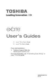 Toshiba Excite Write AT15PE-A32 User's Guide for Excite Write AT10PE-A and Excite Pro AT10LE-A Series