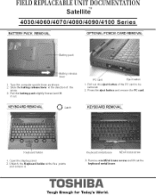 Toshiba Satellite 4080XCDT Replacement Instructions