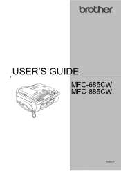 Brother International MFC 885CW Users Manual - English