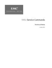 Dell VNXe3150 VNXe Service Commands Technical Notes