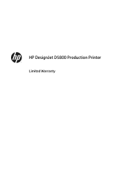 HP DesignJet D5800 Limited Warranty