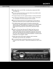 Sony CDX-GT34W Marketing Specifications