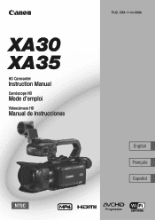 Canon XA35 XA35 XA30 Instruction Manual