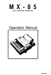 Epson MX-85 User Manual