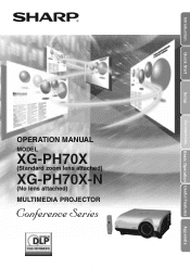 Sharp XG-PH70XN XG-PH70X Operation Manual