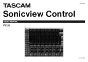 TASCAM Sonicview 16XP TASCAM Sonicview control Users Manual V1.1.0