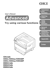 Oki C931DP C911dn/C931dn/C931DP/C941dn/C941DP Advanced User's Guide - English