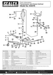 Sealey 1000TR Parts Diagram