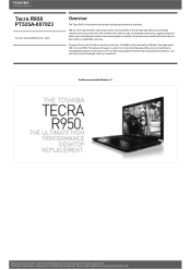 Toshiba Tecra R950 PT535A-007023 Detailed Specs for Tecra R950 PT535A-007023 AU/NZ; English
