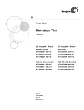 Seagate Momentus Thin Momentus Thin (.2-4K) SATA Product Manual