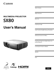 Canon SX80 SX80 Manual