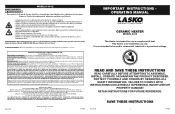 Lasko 5412 User Manual