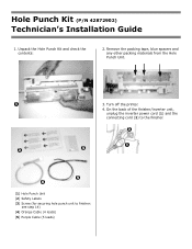 Oki C9600hnColorSignage Hole Punch Kit Technician's Installation Guide