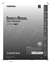 Toshiba 34HF84 User Manual