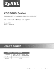 ZyXEL XGS3600 Series User Guide