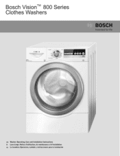 Bosch WFVC8440UC User Manual