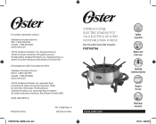 Oster 3-Qt Fondue Pot Instruction Manual