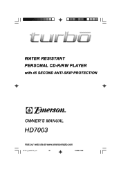 Emerson HD7003 Owners Manual
