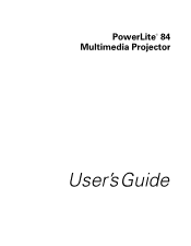 Epson PowerLite 84 User's Guide