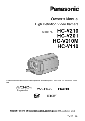Panasonic HC-V210K Owners Manual