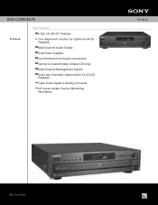 Sony SCD-C2000ESB Marketing Specifications