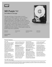Western Digital Purple NV Drive Specification Sheet