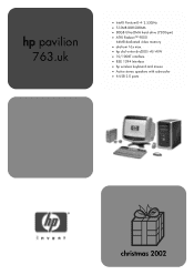 HP 742n HP Pavilion Desktop PC - (English) 763.uk Product Datasheet and Product Specifications
