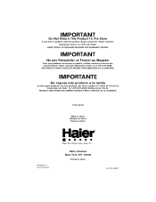 Haier HBP08GNACH User Manual
