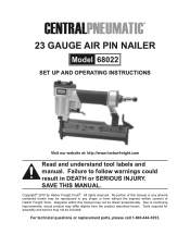 Harbor Freight Tools 68022 User Manual