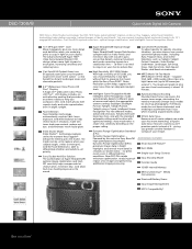 Sony DSC-T300/B Marketing Specifications (Black Model)